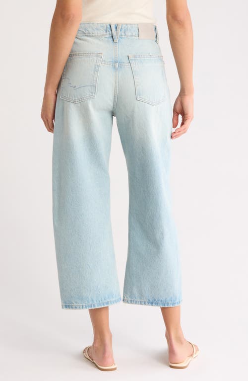 Free People Deep Trance Low Rise Barrel Leg Jeans In Blue