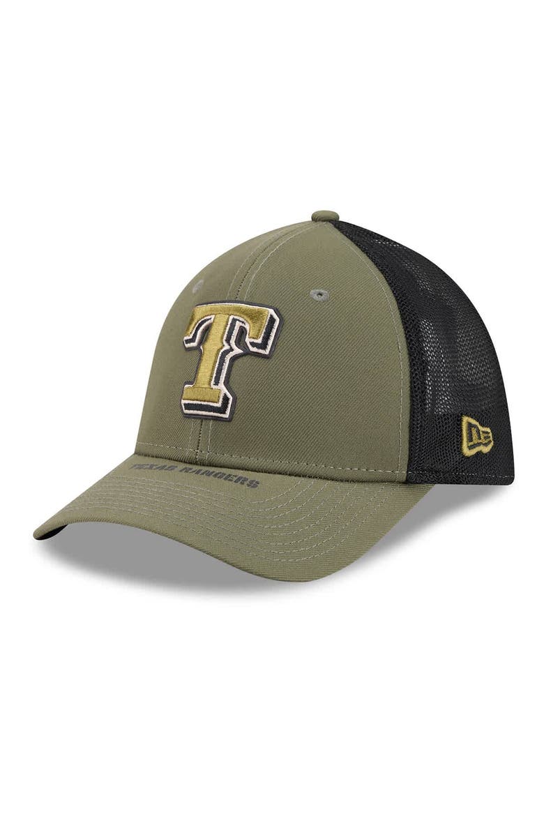 Men's New Era  Olive Texas Rangers 2026 Armed Forces Day 39THIRTY M-Crown Flex Hat, Alternate, color, Olive
