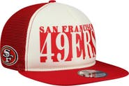 New Era Men's New Era Cream/Scarlet San Francisco 49ers  Cutout A-Frame 9FIFTY Snapback Hat