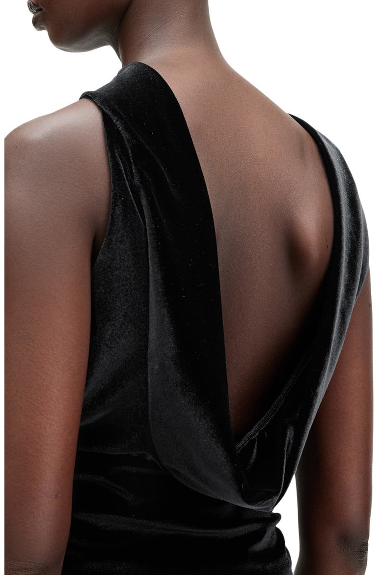 Bellatrix Sleeveless Velvet Top, Alternate, color, BLACK
