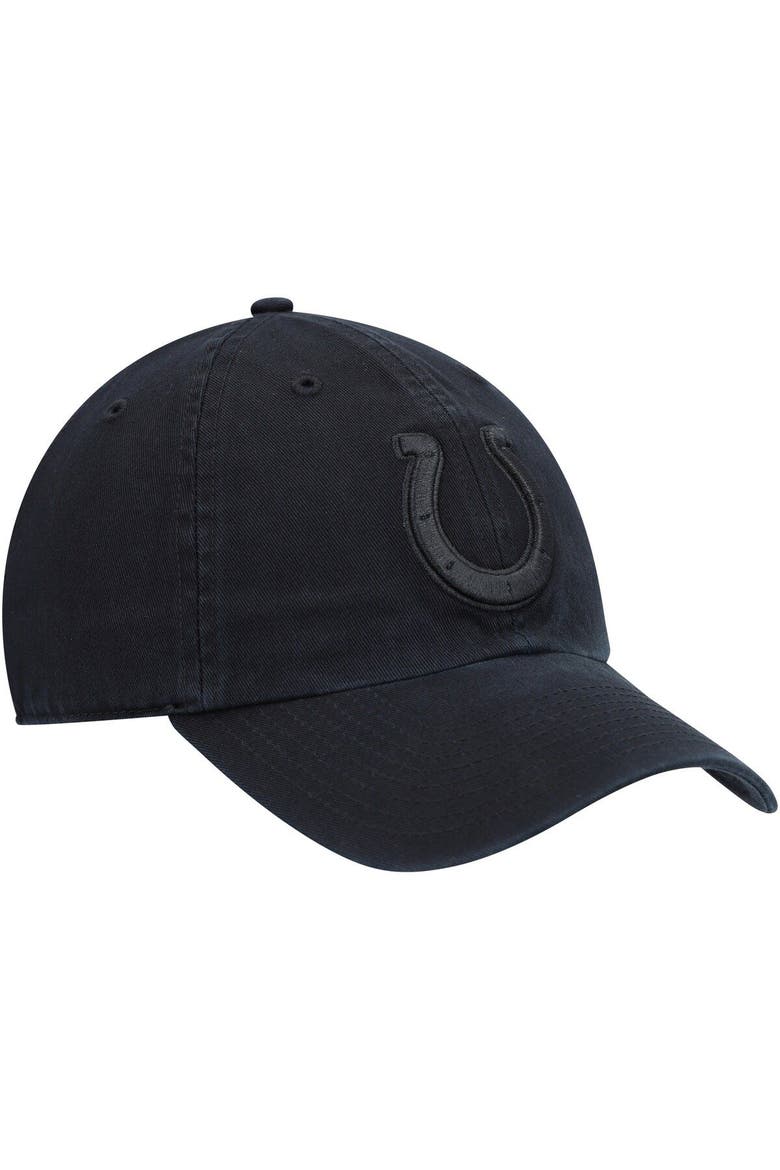 Men's '47 Black Indianapolis Colts Team Tonal Clean Up Adjustable Hat, Alternate, color, Black