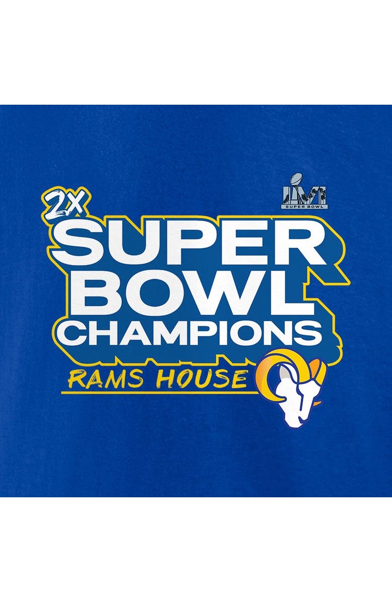FANATICS Men's Fanatics Branded Royal Los Angeles Rams Super Bowl LVI Champions Big & Tall Parade Long Sleeve T-Shirt, Alternate, color, 