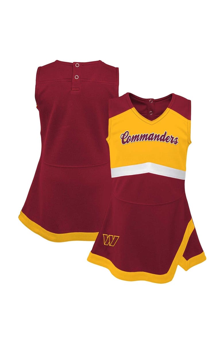 Outerstuff Girls Infant Burgundy Washington Commanders Cheer Captain Jumper Dress, Main, color, Burgundy