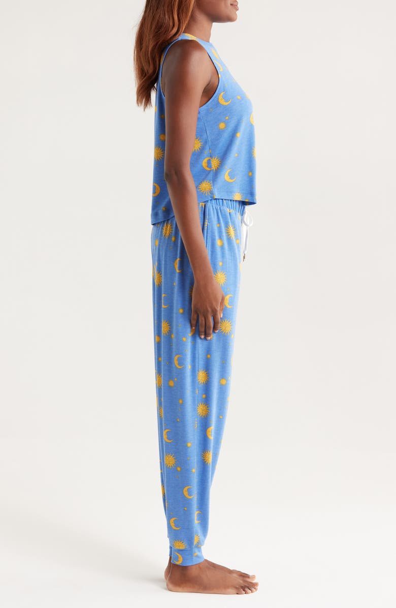 Honeydew Star Seeker Brushed Jersey Tank & Pant Pajamas, Alternate, color, Periwinkle Celestial