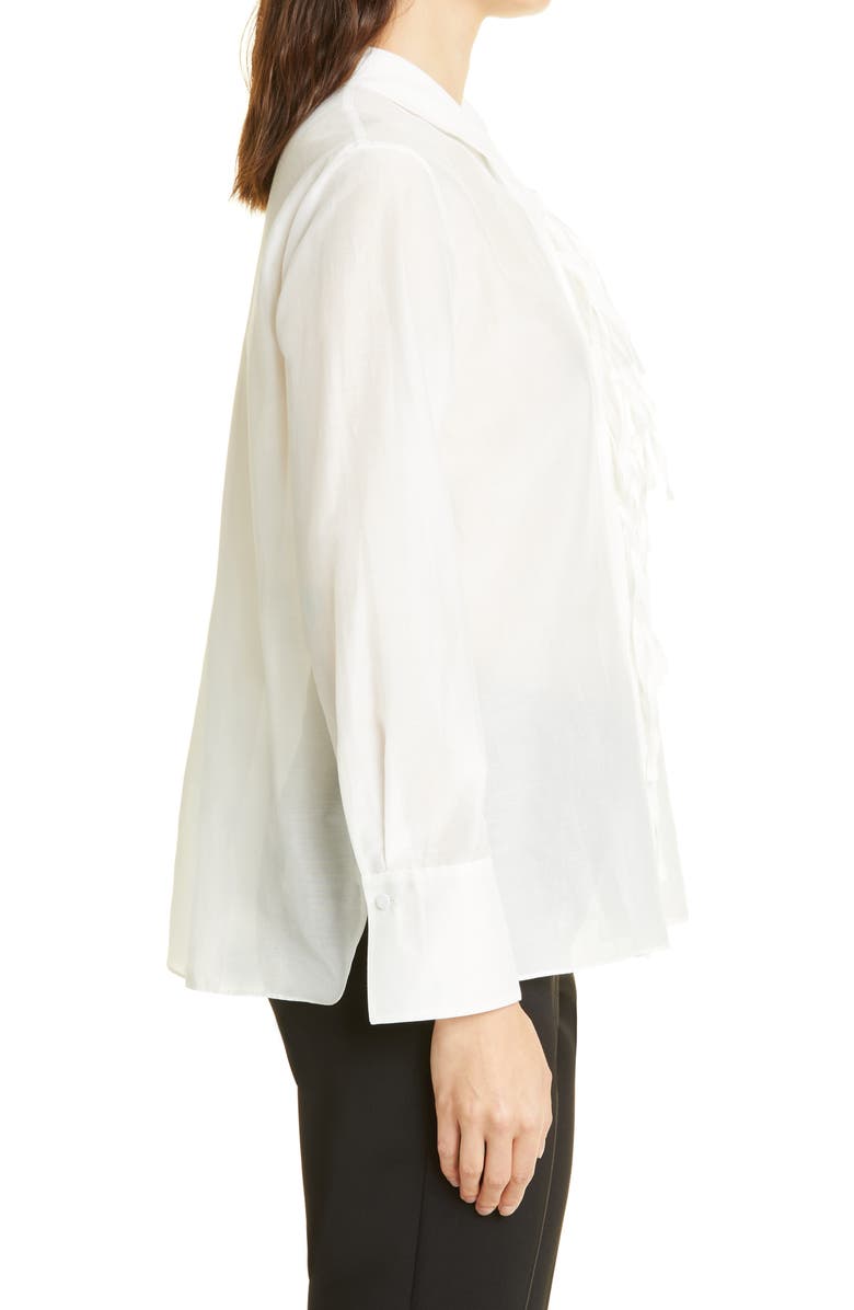 KOBI HALPERIN Paula Fringe Placket Cotton & Silk Blouse, Alternate, color, 