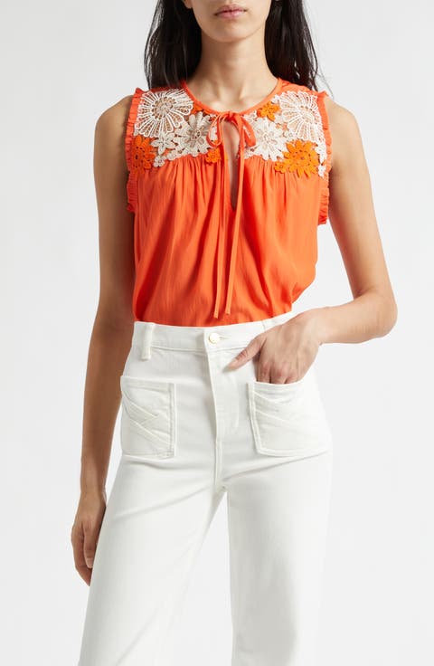 Adaline Embroidered Sleeveless Top