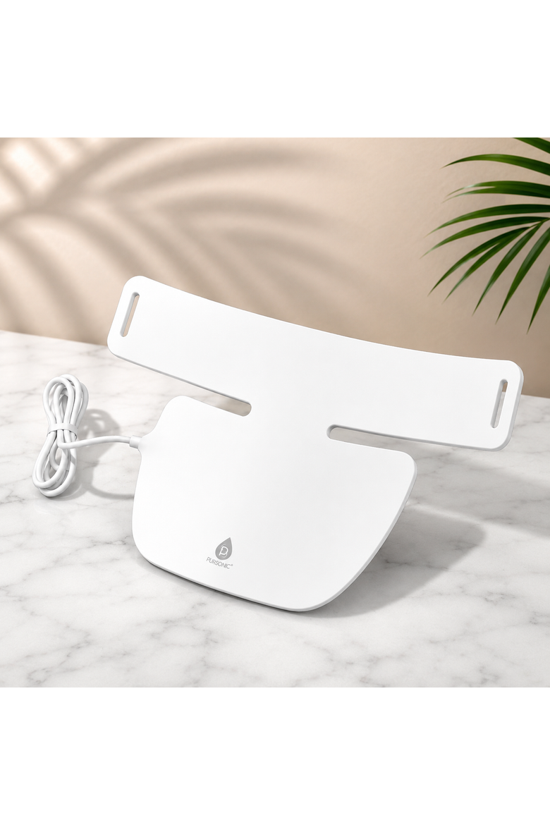 LED Light Therapy Neck Plate, Alternate, color, White