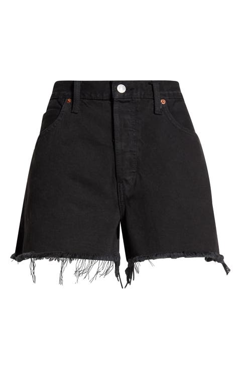 The Breezy Frayed Hem Denim Shorts