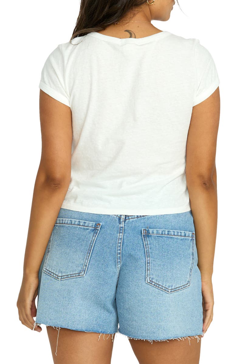 Billabong Daily Cotton Graphic Baby Tee, Alternate, color, White/ Grass