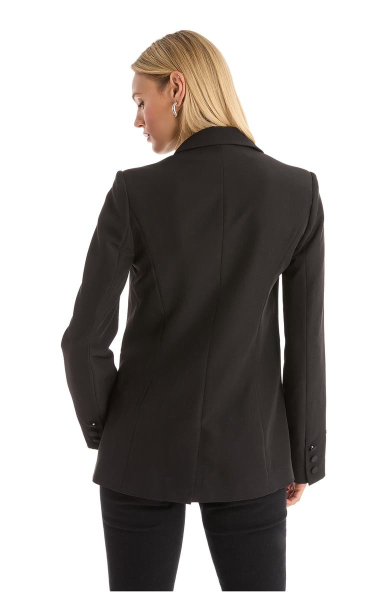 The Noli Shop London Floral Sequin Blazer, Alternate, color, Black