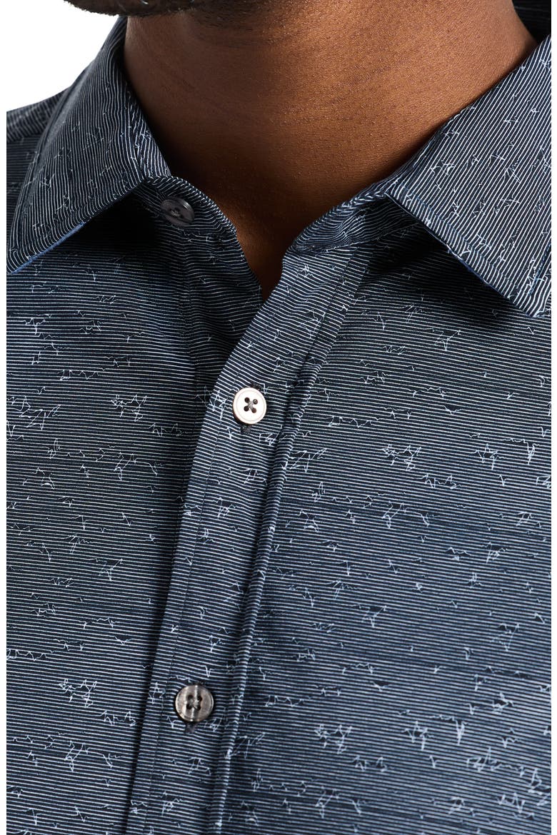 Doyer Knit Button-Up Shirt, Alternate, color, BLACK