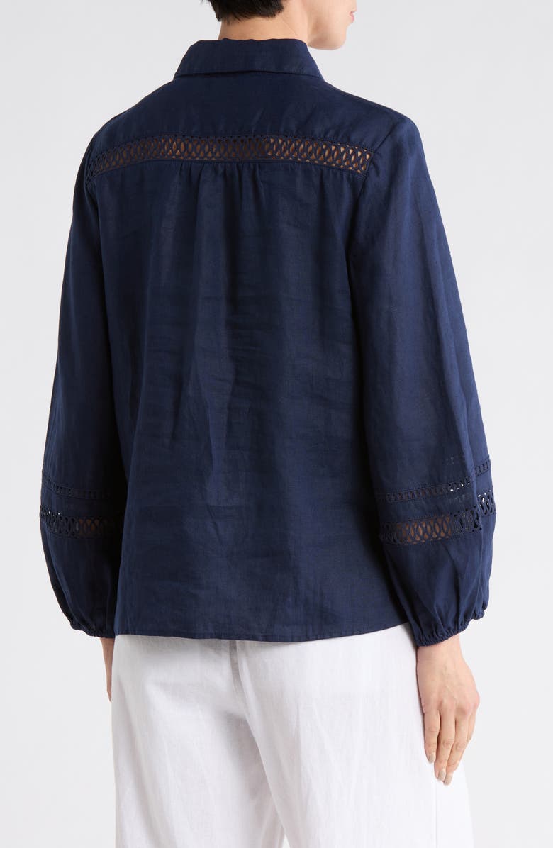 Tommy Bahama Coastalina Long Sleeve Linen Polo, Alternate, color, Coastline