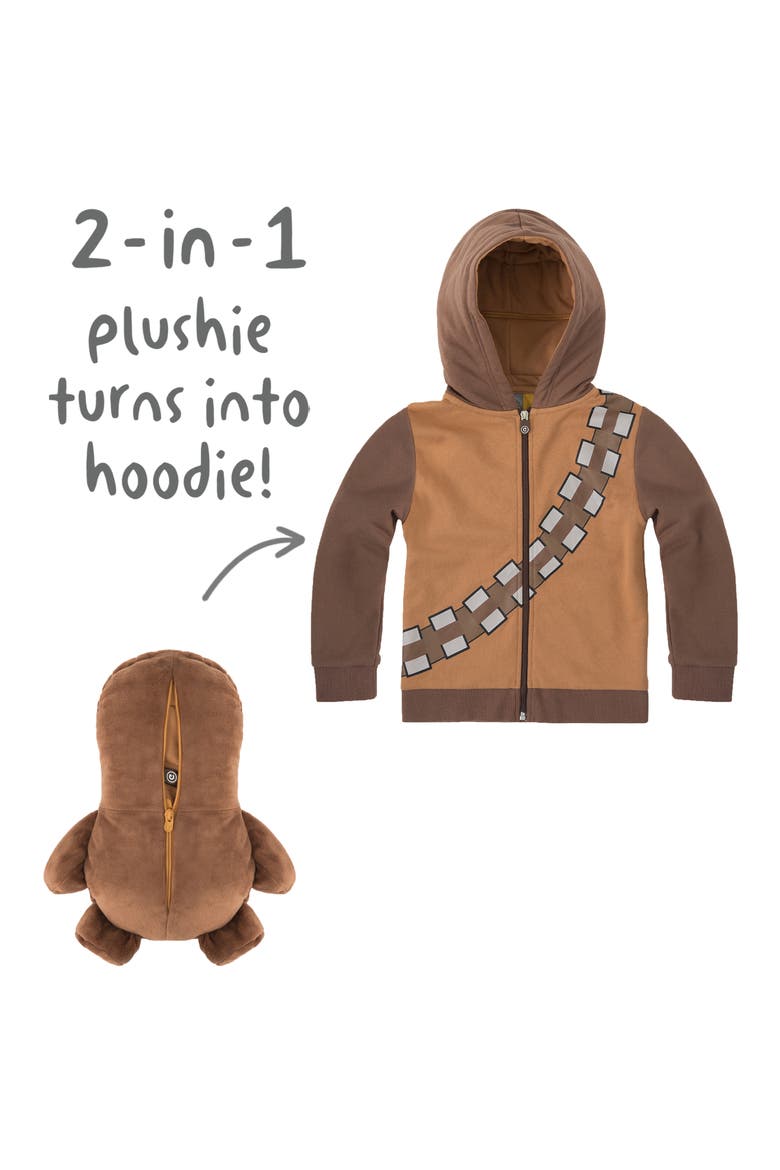 x Star Wars™ Chewbacca 2-in-1 Stuffed Animal Hoodie, Alternate, color, CARAMEL MIX