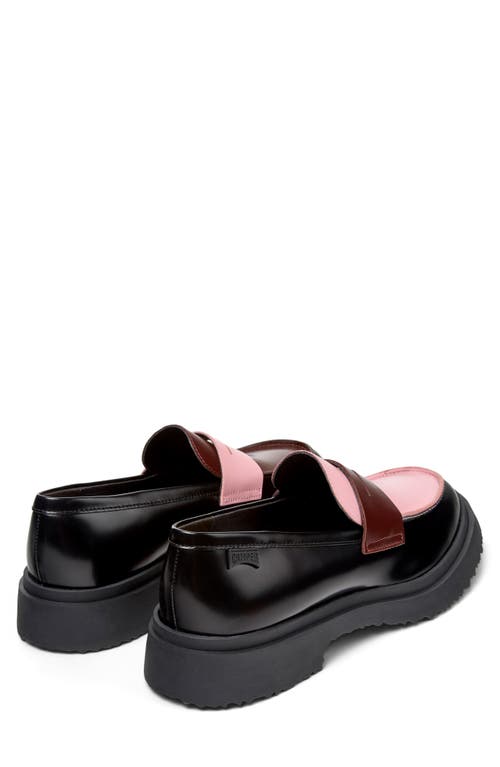 Camper Walden Twins Mismatched Penny Loafer In Black