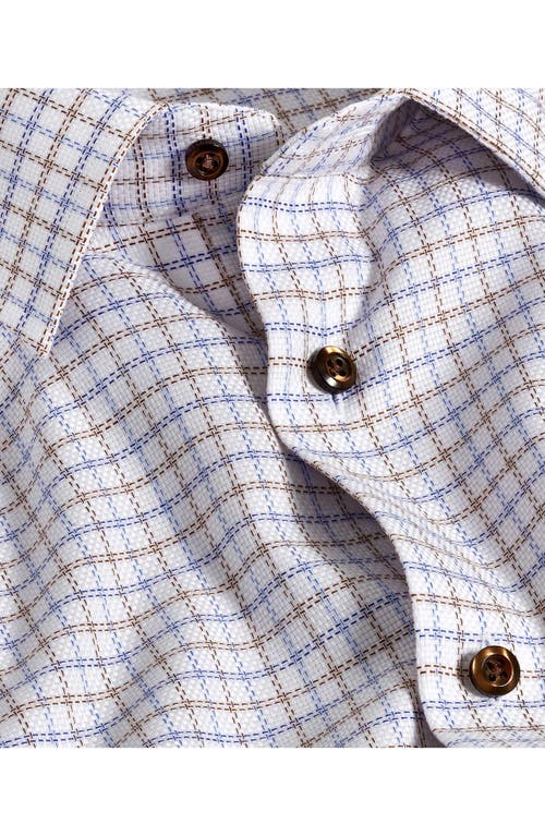 David Donahue Trim Fit Check Cotton Dobby Dress Shirt In Multi
