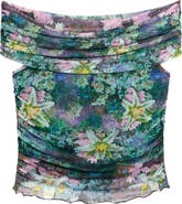 Desigual Off the Shoulder Stretch Mesh Top