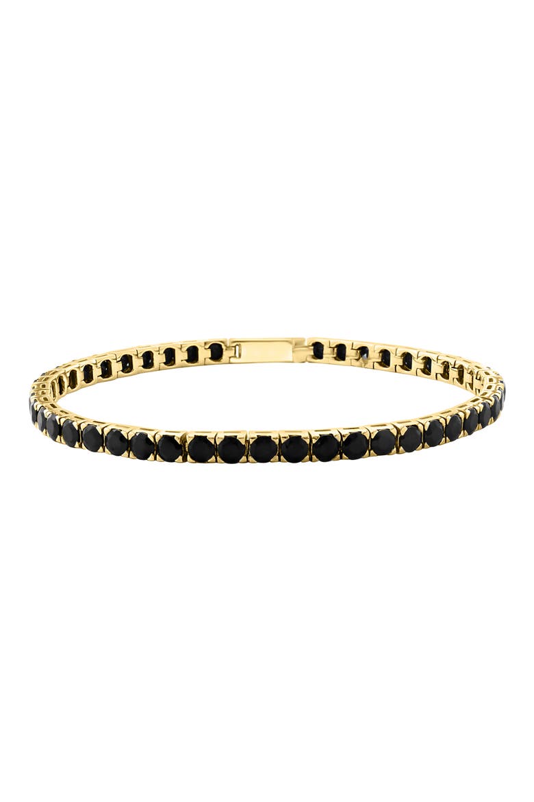 Sterling Silver Black Spinel Bracelet, Main, color, BLACK