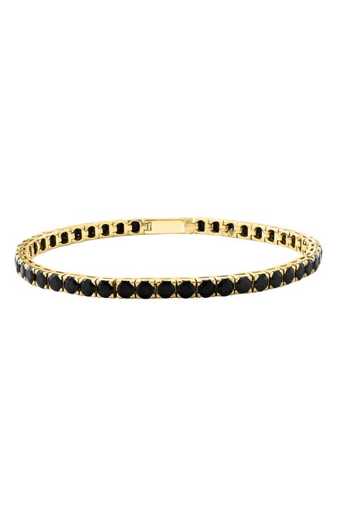 Sterling Silver Black Spinel Bracelet