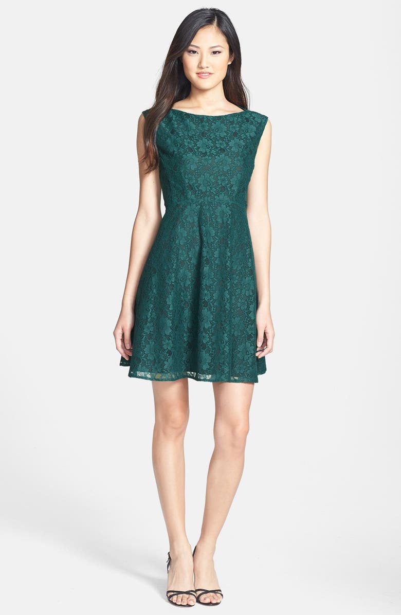 French Connection Fit & Flare Dress, Alternate, color,