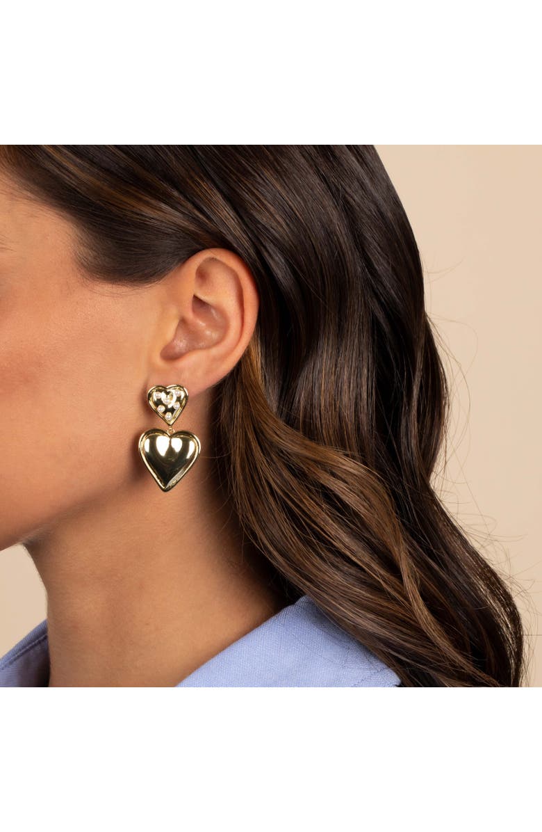 BY ADINA EDEN Pearl Scattered Heart Drop Earring, Alternate, color, 