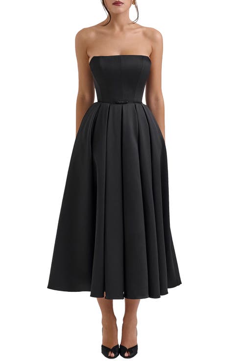 Audrey Strapless Fit & Flare Dress