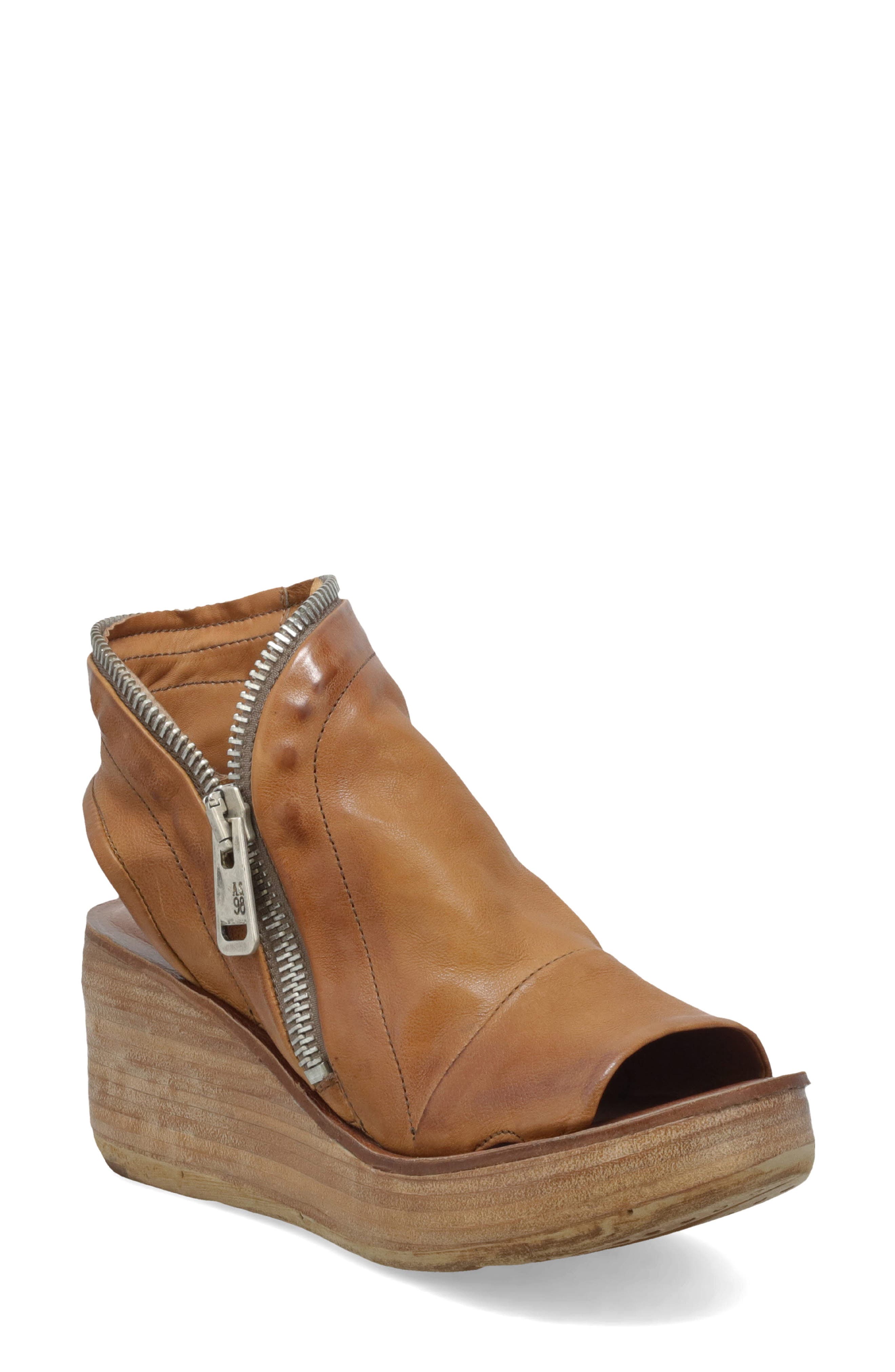 A.S.98 Naylor Platform Wedge Sandal, Main, color, Camel