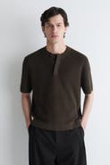 COS Knitted Linen Henley T-shirt