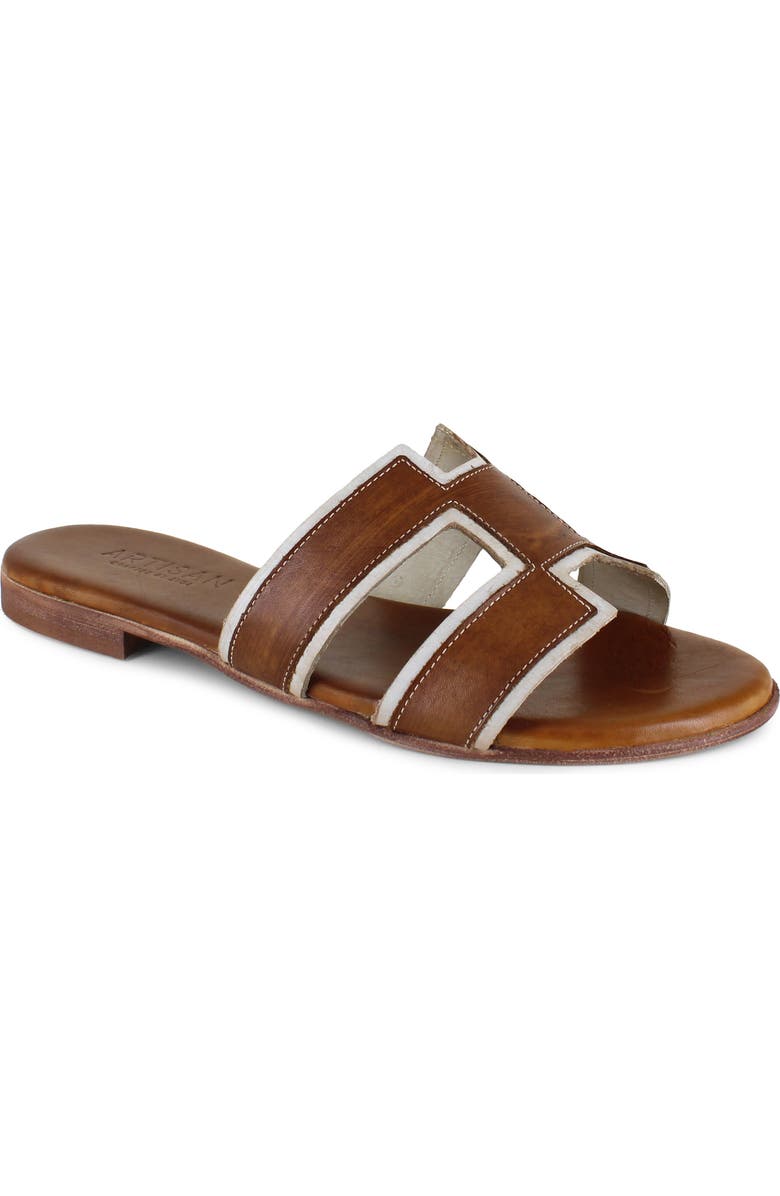 Artisan Crafted By Zigi Alitza Leather Sandal, Main, color, Brown