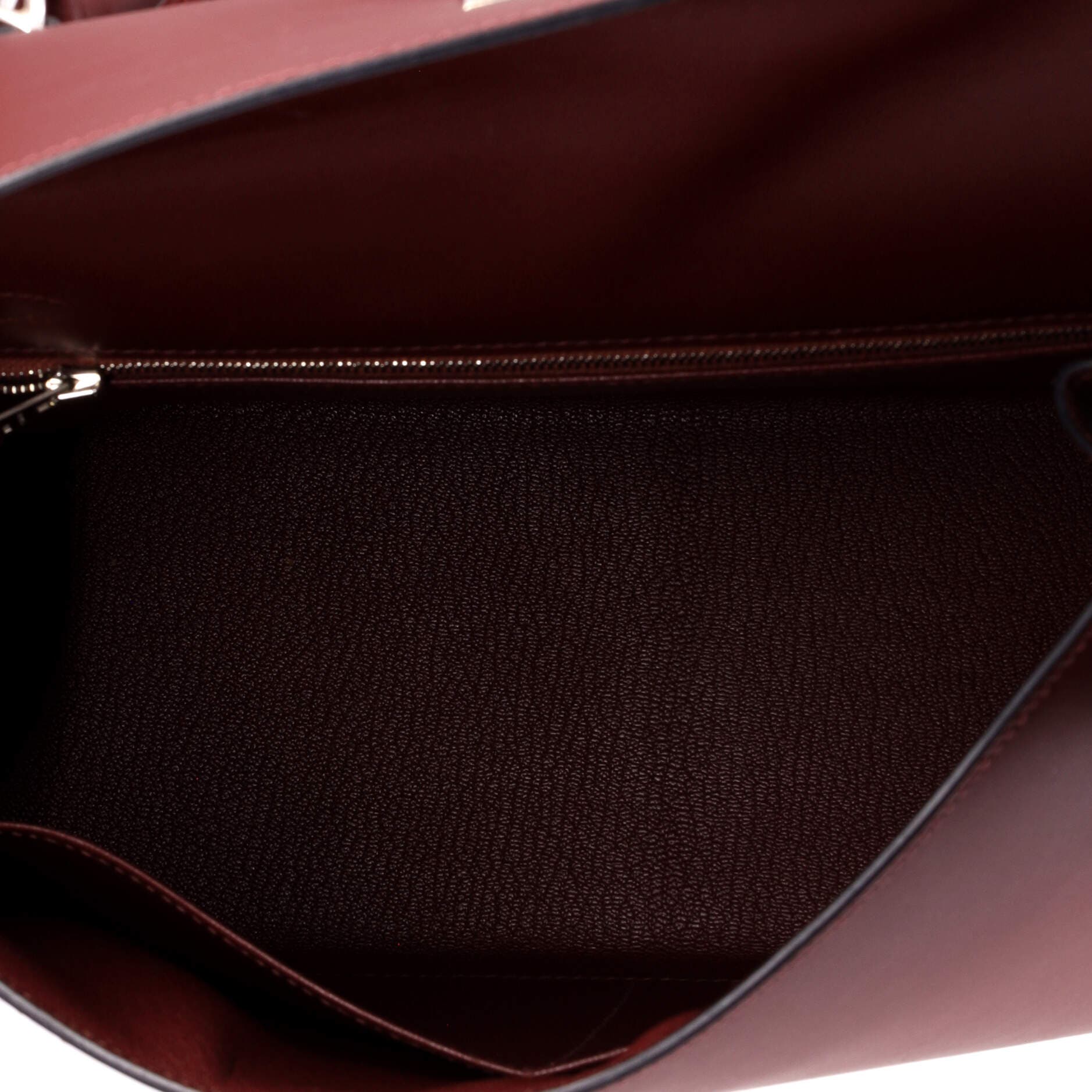 Pre-Owned Hermes Kelly Handbag Red Sombrero with Palladium Hardware 32, Alternate, color, 