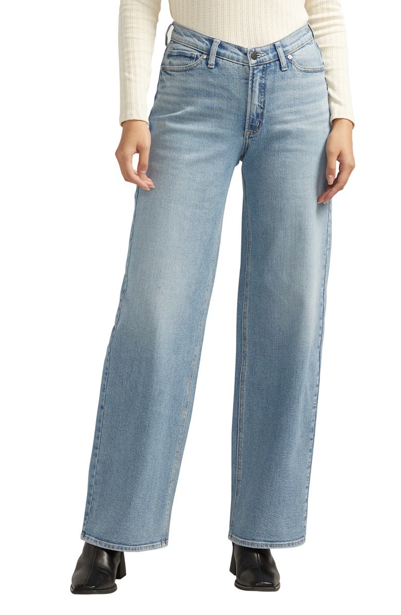 Silver Jeans Co. V-Front Wide Leg Jeans, Main, color,