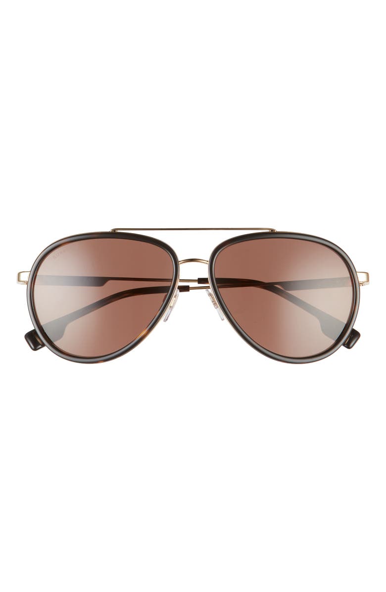 Burberry 59mm Aviator Sunglasses, Main, color, Gold