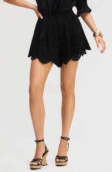 Eyelet Cotton Shorts