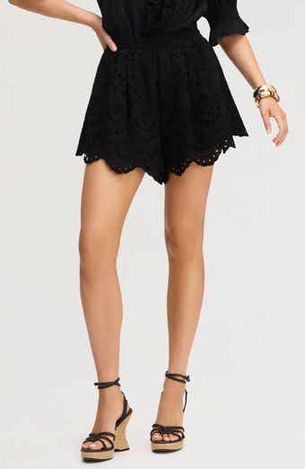 Eyelet Cotton Shorts