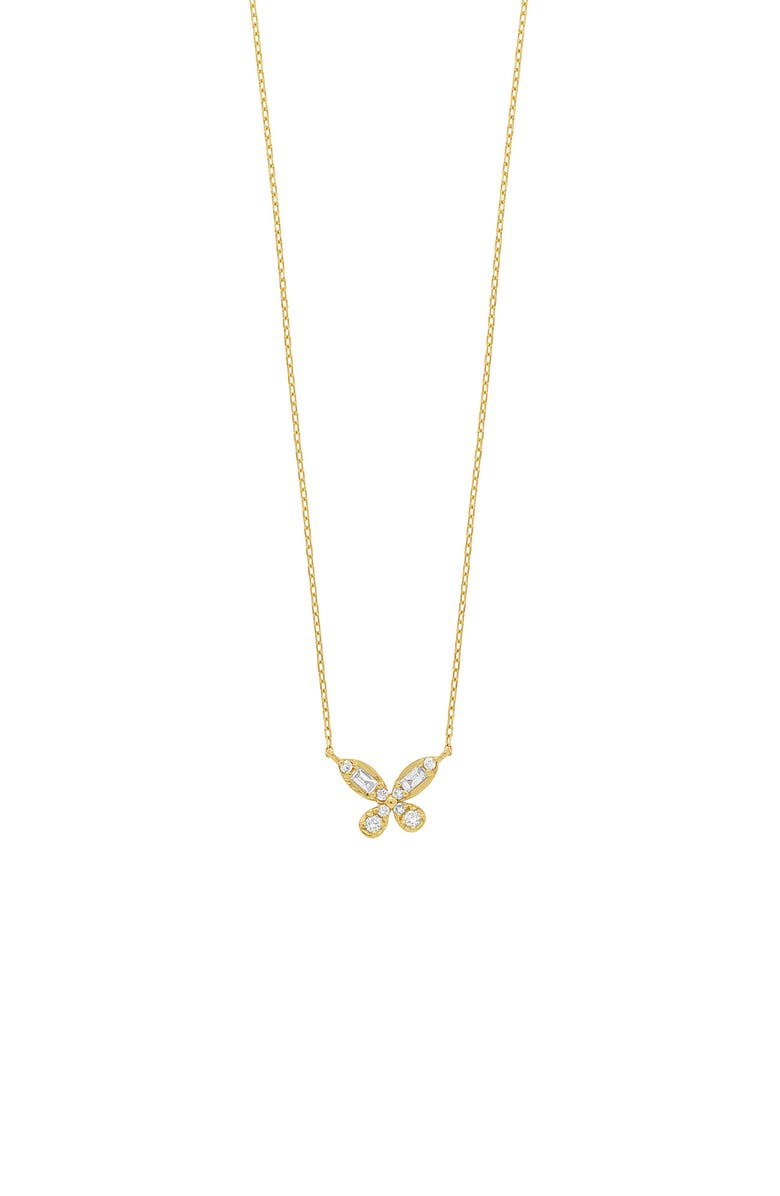 Bony Levy Simple Obsession Butterfly Diamond Pendant Necklace, Main, color, 