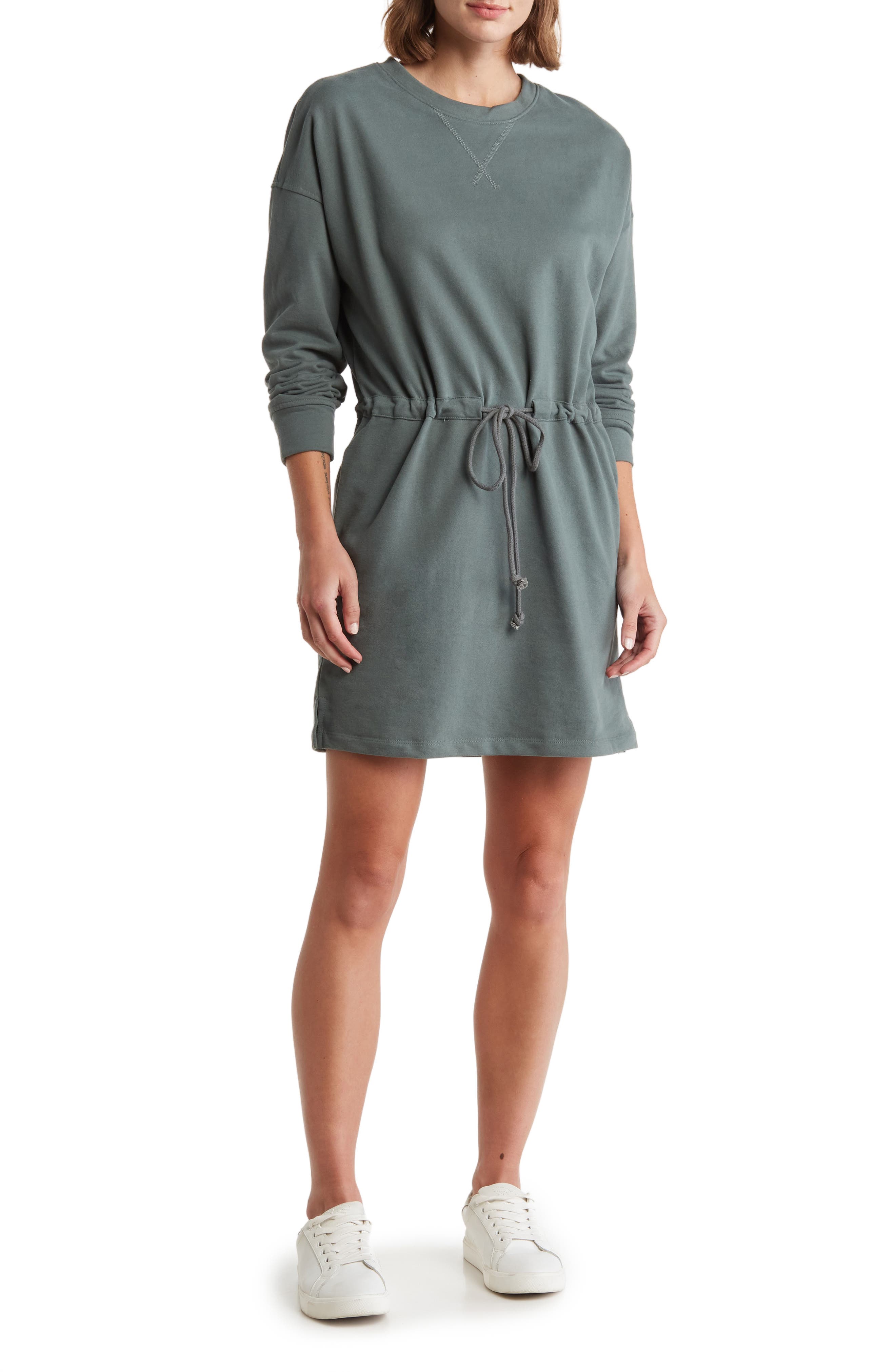 WISHLIST Tie Waist Long Sleeve Dress (Women) | Nordstromrack