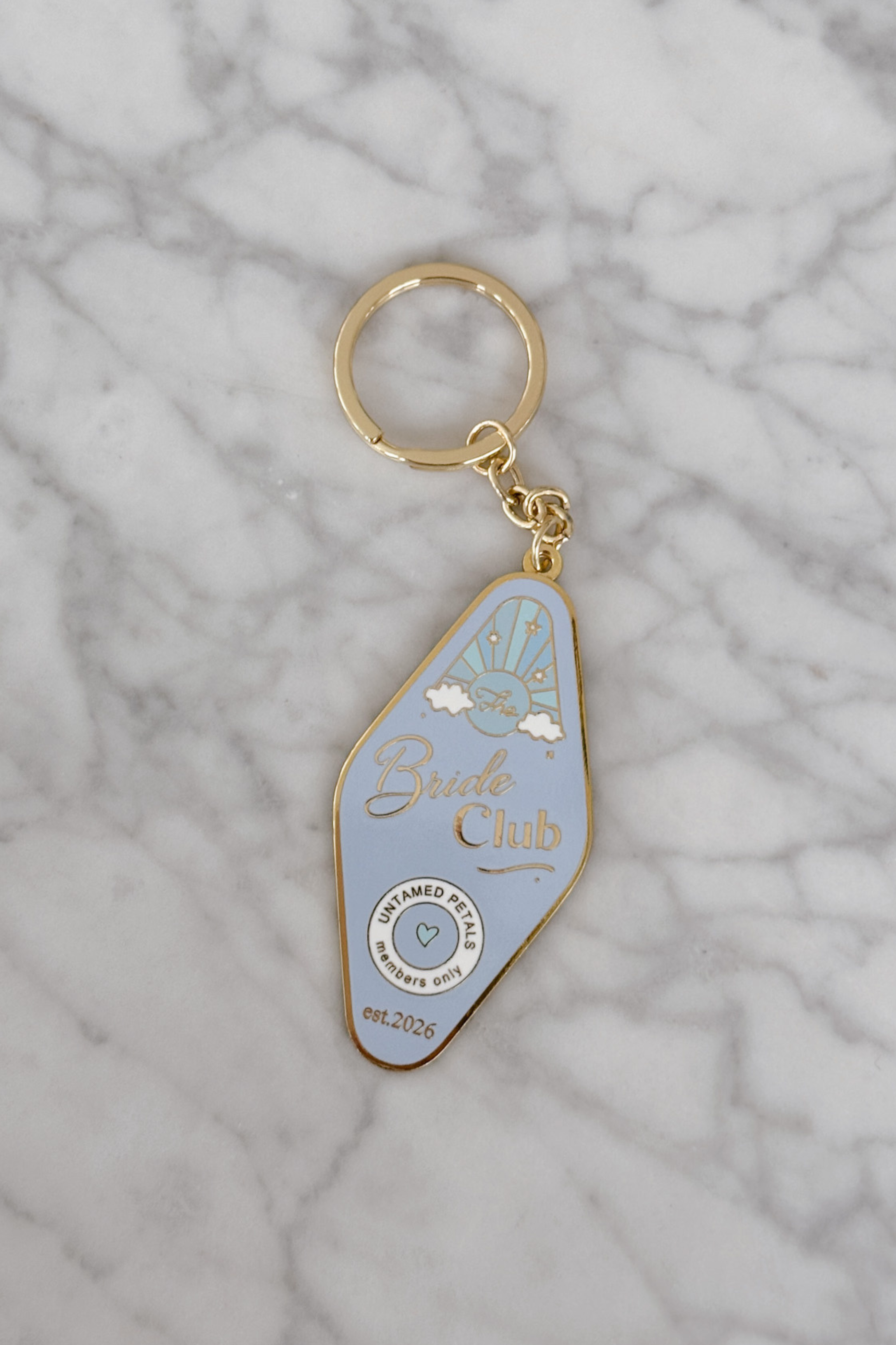 Bride Club Keychain, Alternate, color, Blue