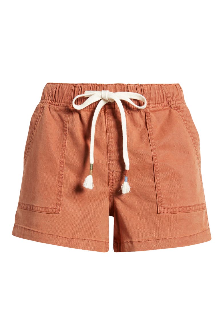 Lil Trooper Tie Waist Shorts, Alternate, color, RUSSET