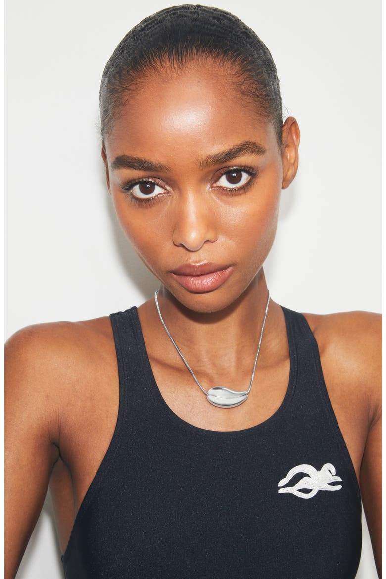 Wave Collar Necklace, Alternate, color, LIGHT SILVER