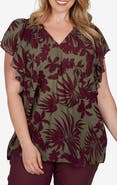 RUBY RD Novelty Airy Cotton Gauze Top