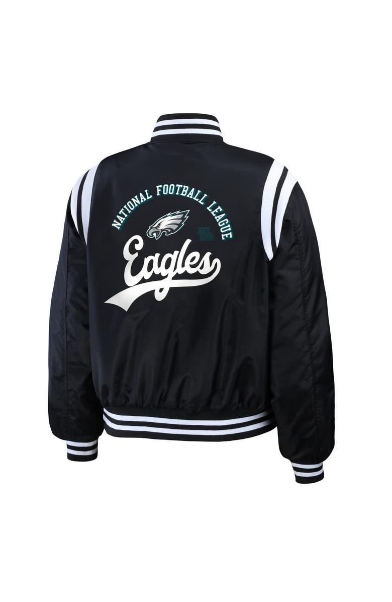 WEAR by Erin Andrews Women's WEAR by Erin Andrews Black Philadelphia Eagles Full-Zip Bomber Jacket, Alternate, color,