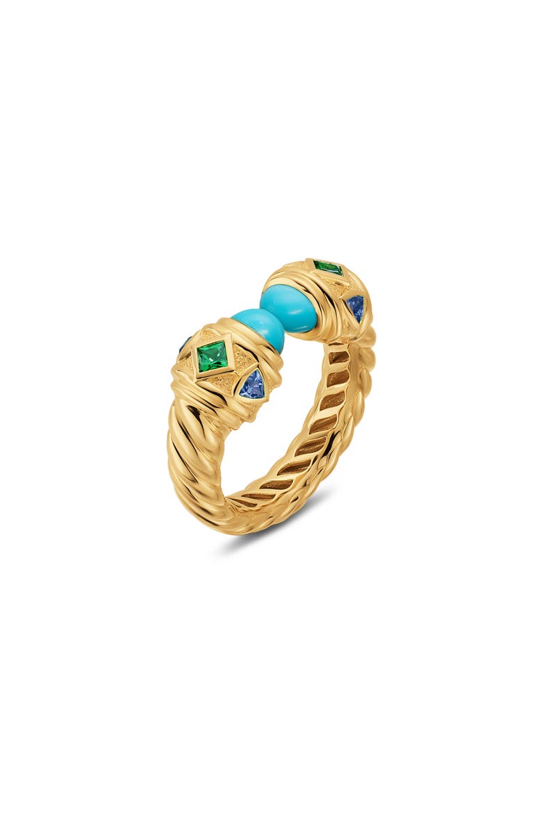 Renaissance Color Ring in 18K Yellow Gold, Alternate, color, TURQUOISE