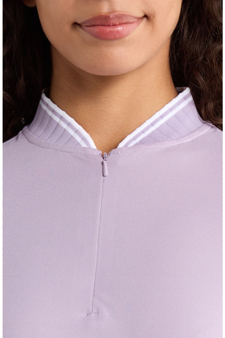 Tara Half Zip Top, Alternate, color, LAVENDER FROST