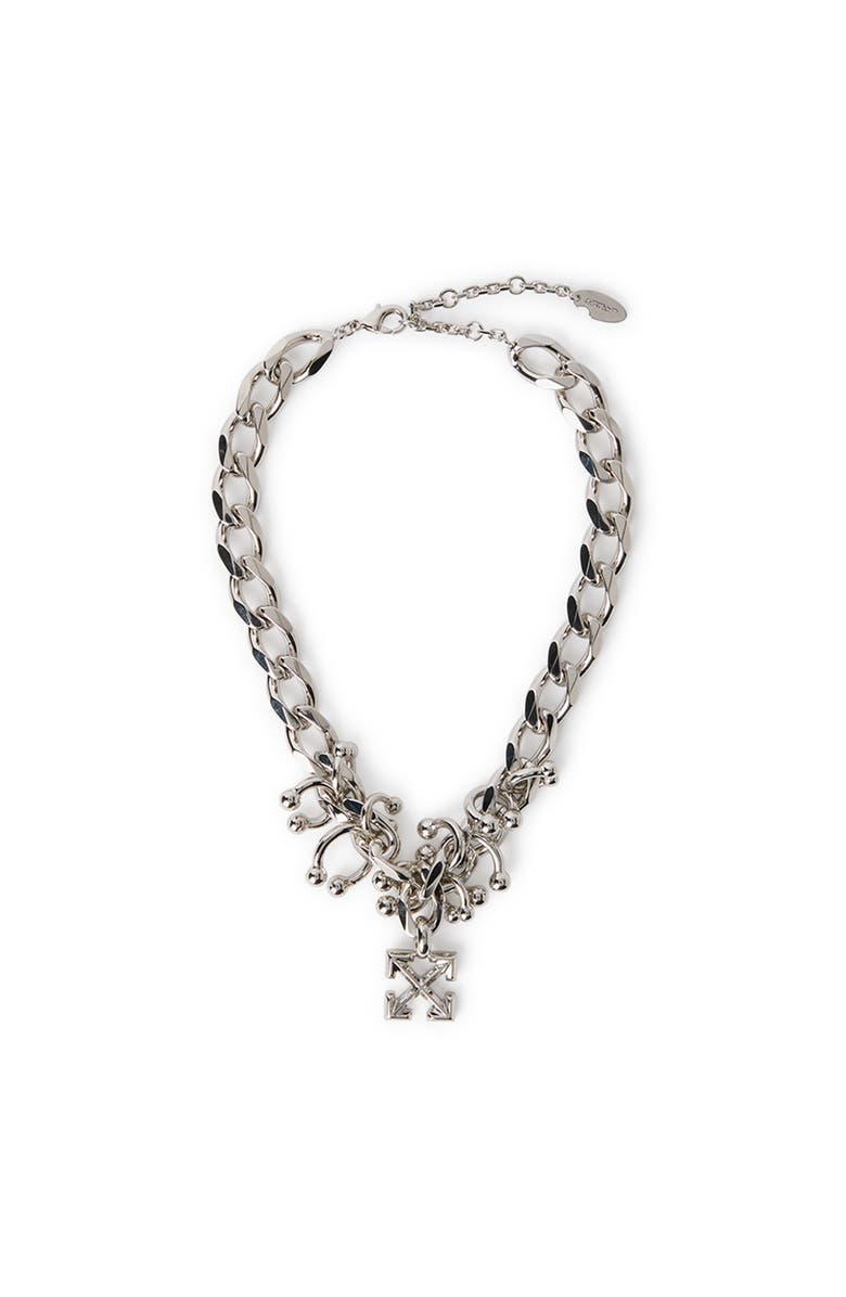 OFF WHITE Women's Piercing Arrow Chain Necklace, Main, color,
