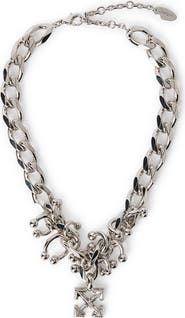 OFF WHITE Women's Piercing Arrow Chain Necklace