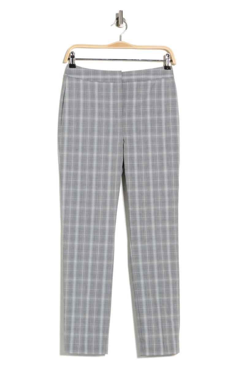 Elie Tahari Taylor Plaid Pants, Alternate, color, Black/ Taylor Plaid