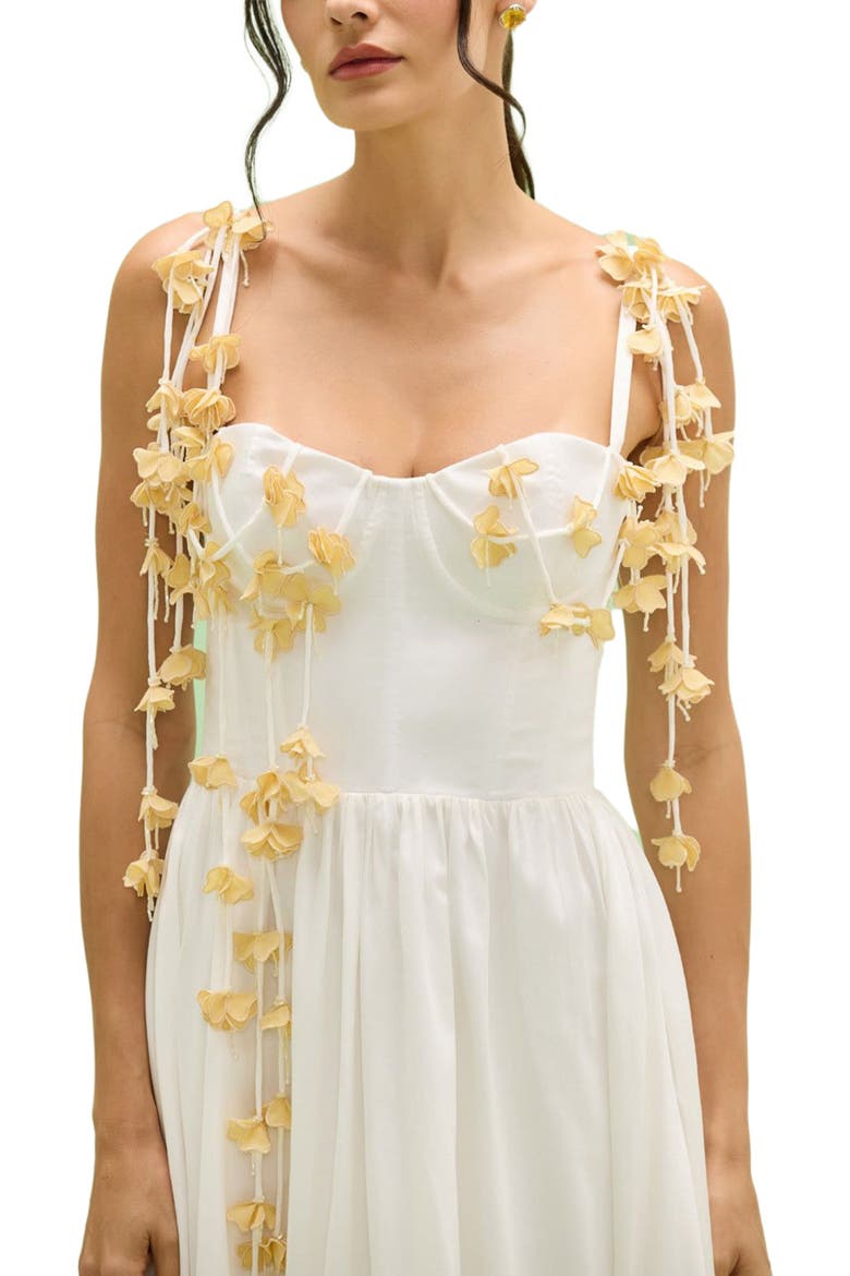 Tricoline Lotus Midi Dress, Alternate, color, OFF WHITE