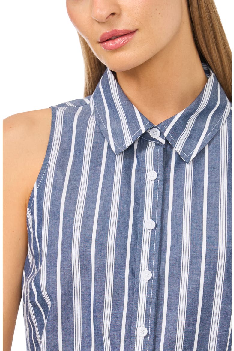 Sleeveless Button Down Shirt, Alternate, color, CLASSIC NAVY