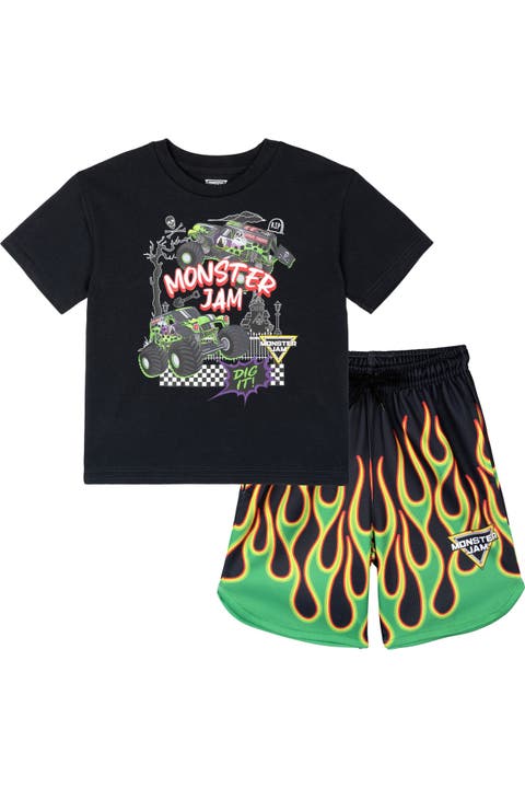 2-piece T-shirt And Mesh Shorts Set
