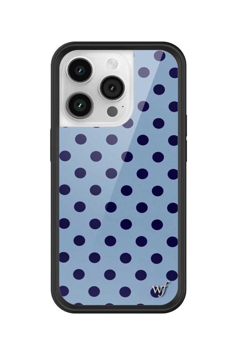 Polka Dot | Blue and Navy Blue iPhone Case, Alternate, color, Blue