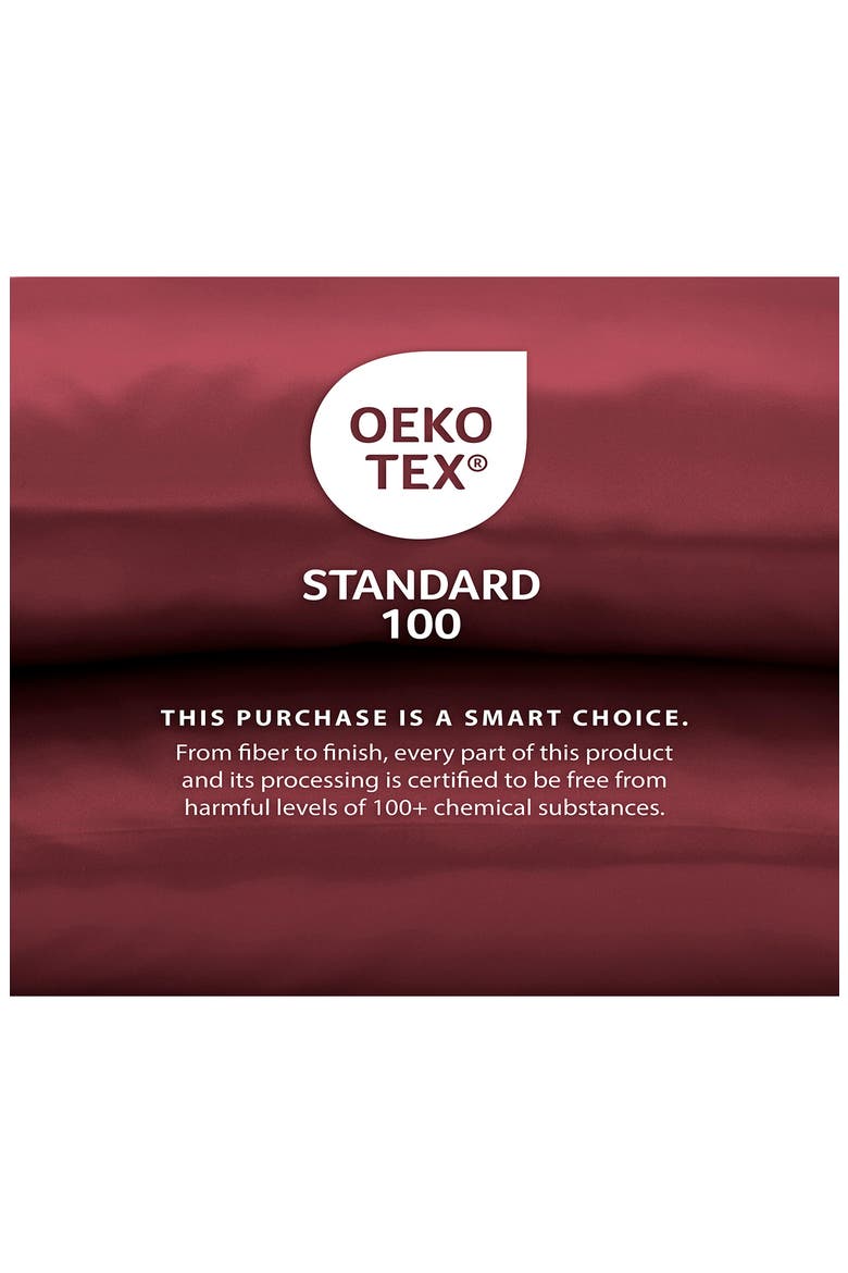 Elegance Satin Sheet Set, Alternate, color, MERLOT